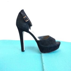 Jessica Simpson Beeya Platform Dress Heels Sandals Leather Suede 8.5